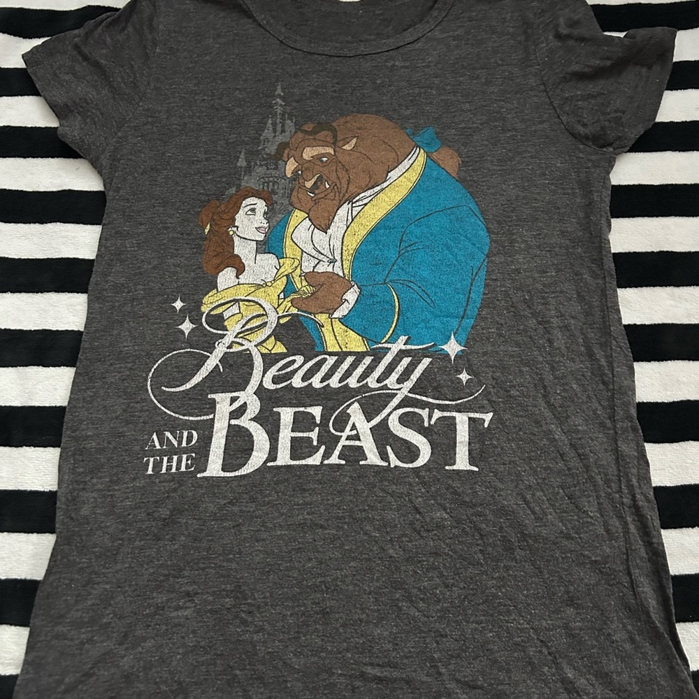 Disney Beauty and the Beast Charcoal Tee